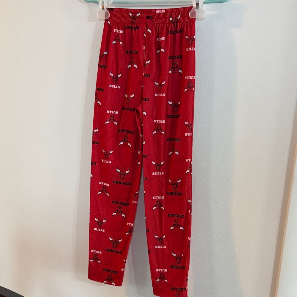 NBA Kids Pajama Bottoms - Red with Bulls Logo